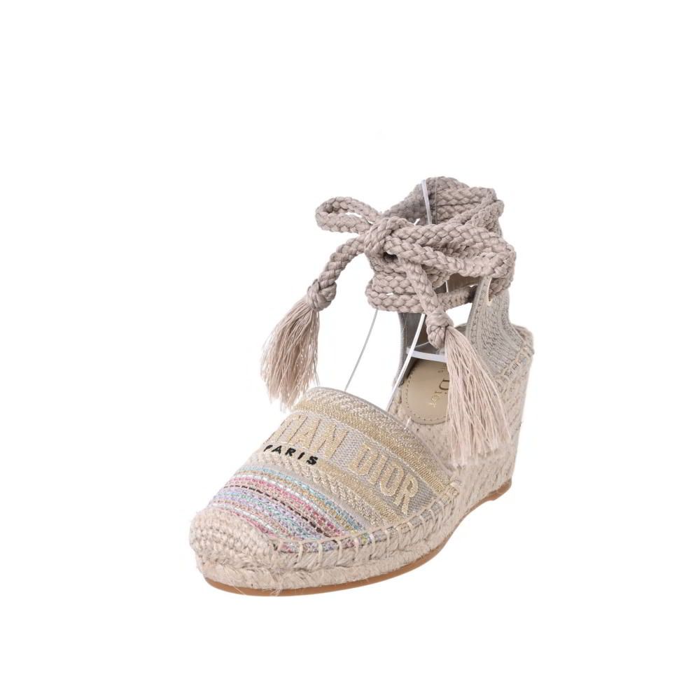 Christian Dior エスパドリーユ レースアップ サンダル 34 1/2D