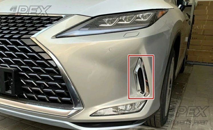 レクサス RX300 450h マイナーチェンジ後～ フロント フォグランプ カバー ガーニッシュ 鏡面仕上げ 左右1セット