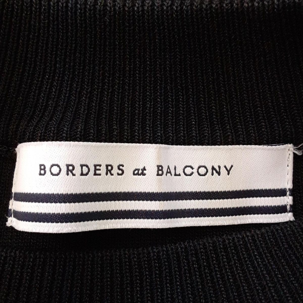 BORDERS at BALCONY 黒 長袖セーター36サイズ　ブラック BORDERS at BALCONY(ボーダーズアットバルコニー) 長袖セーター