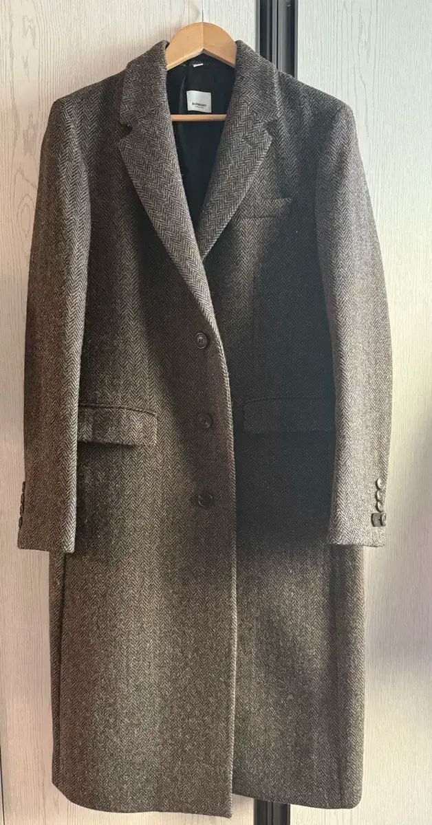 BURBERRY バーバリー ヘリンボーン ウール ロング コート 50