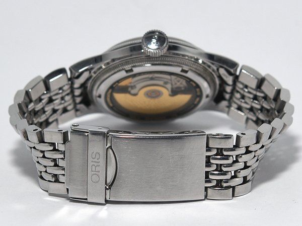 【ORIS】オリス　ポインターデイト　裏面スケルトン　自動巻　稼働品 腕時計 稼働 オリス ORIS AT 自動巻き ポインターデイト SS 裏