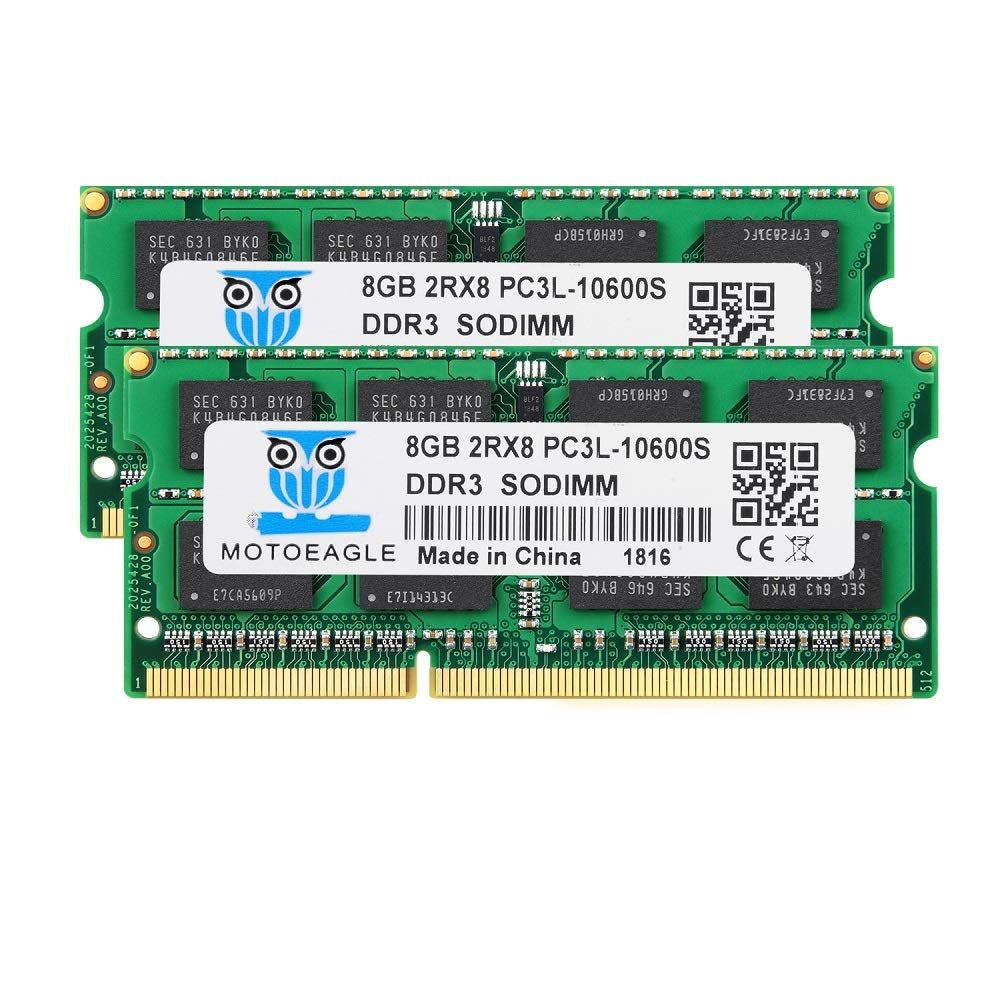 【迅速発送】Motoeagle DDR3L 1333 MHz 8GBX2枚 PC3L-10600 16GB Kit SO-DIMM ノートPC用メモリ1.35V 204Pin CL9 Non-ECC Mac 対応