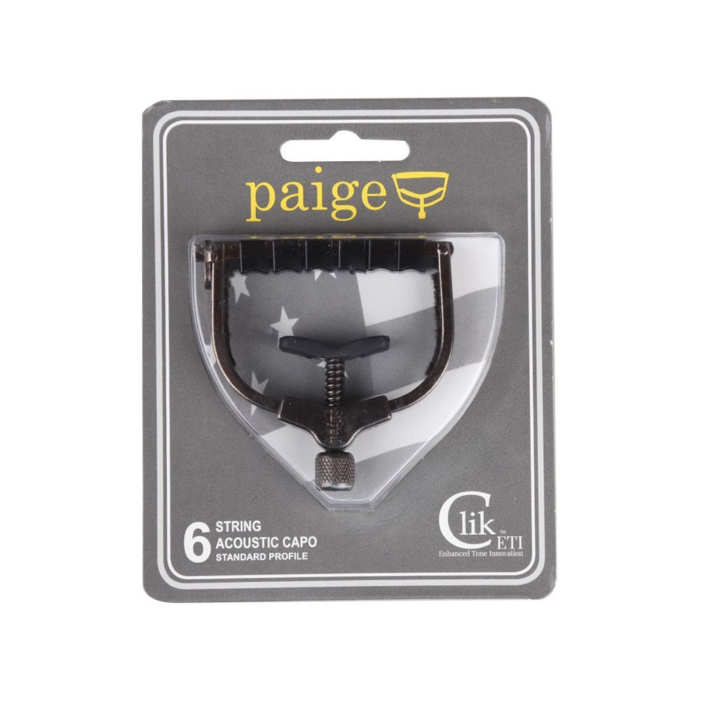 Paige ペイジ アコースティックギター用カポタスト PC-6-ETI 馬蹄形 ワンタッチリターン式 ETI 圧条 アメリカ製