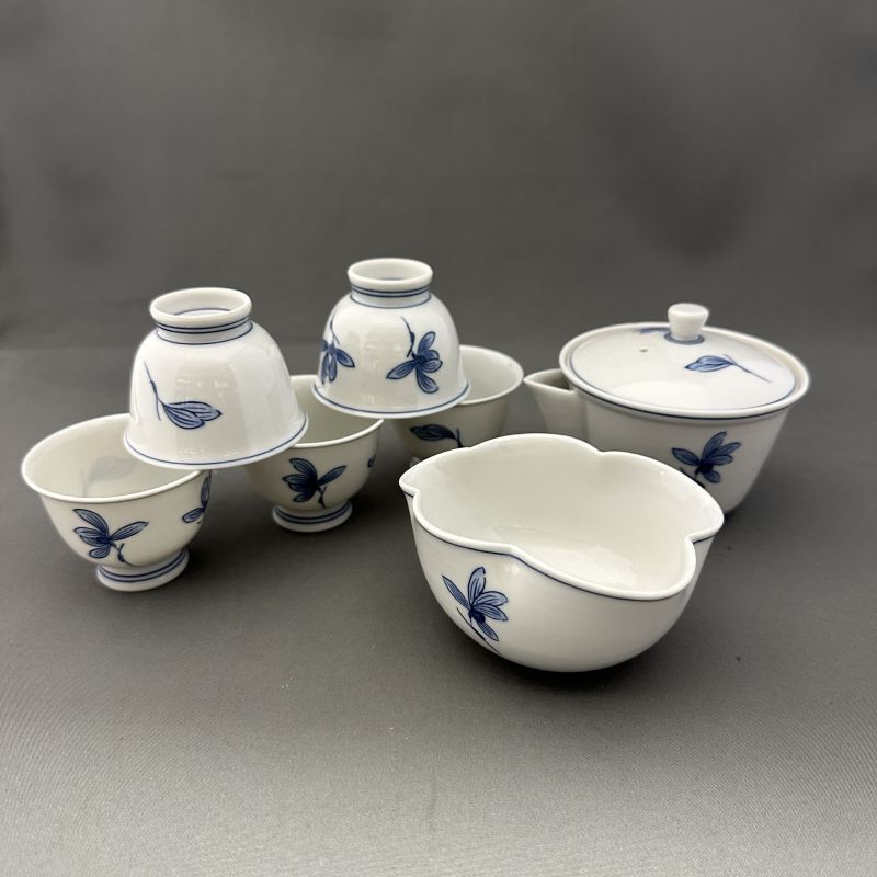 平安清昌作京焼 清水焼 茶器揃 染付ラン