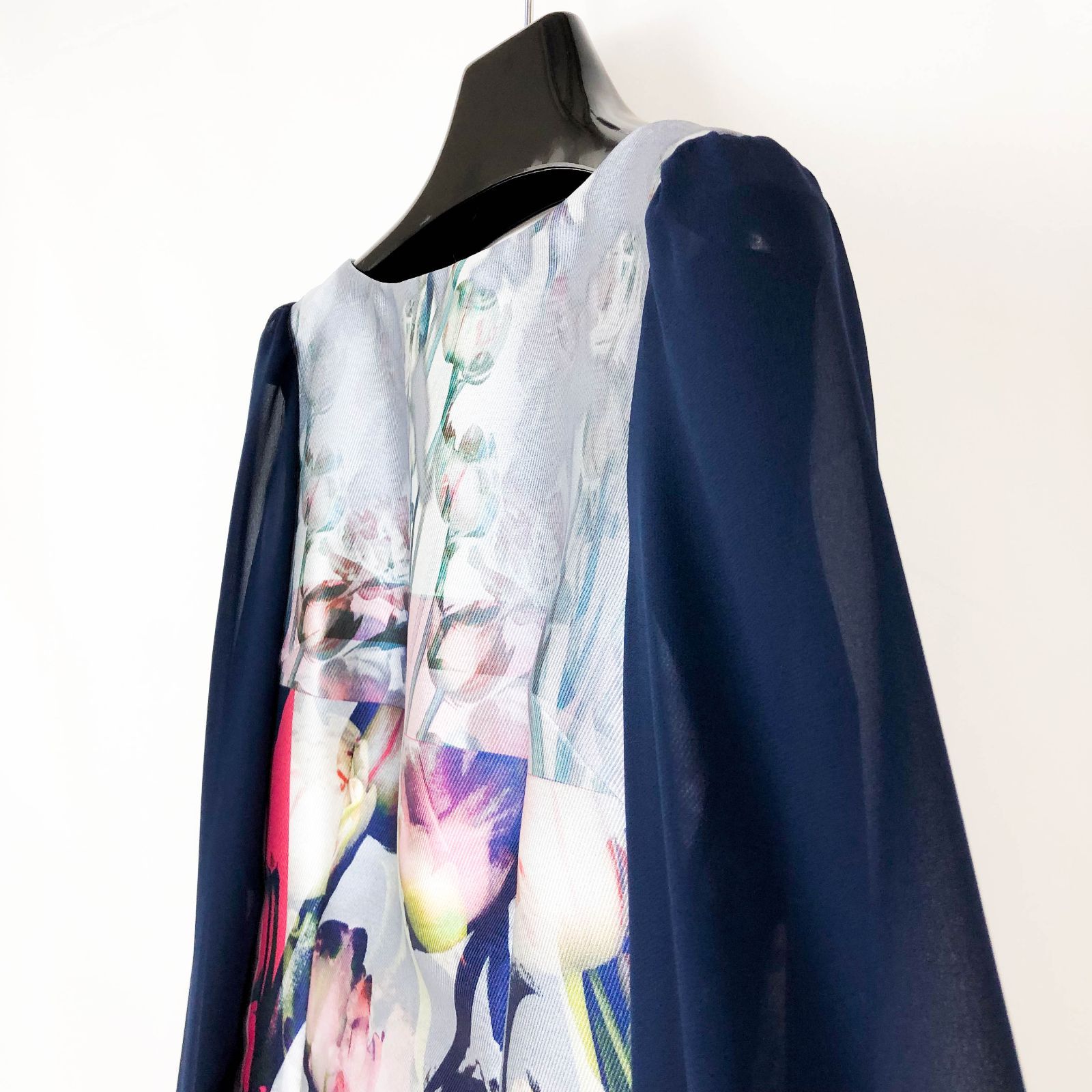 【美品】PASCAL MILLET パスカルミレ　総柄しぼワンピース　日本製 shozo tsujimura ショウゾウツジムラ 日本製 レースロング