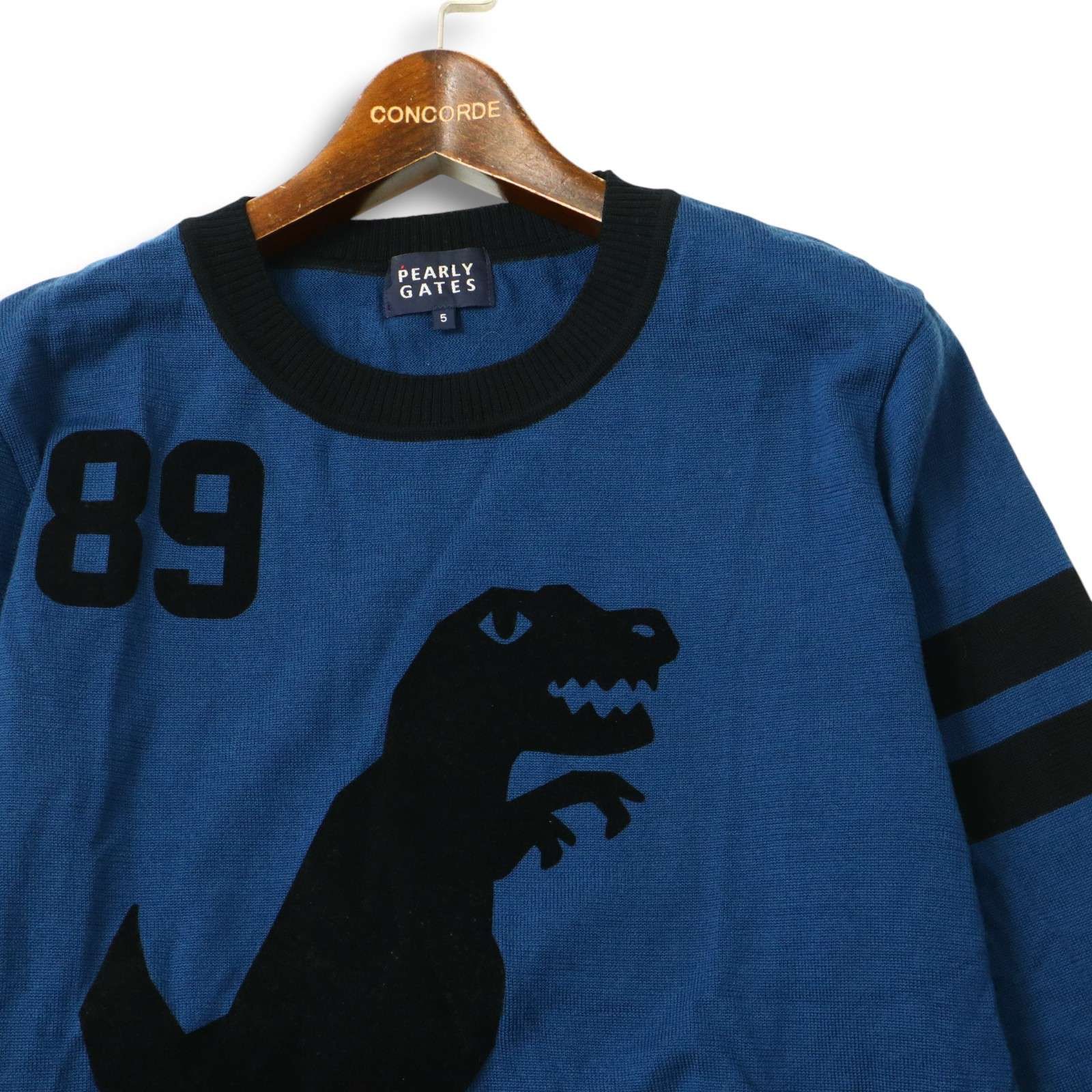 パーリーゲイツ PEARLY GATES ニット 恐竜柄 ウール 5 PEARLY GATES パーリーゲイツ ゴルフ 秋冬 ウール100％☆ 恐竜