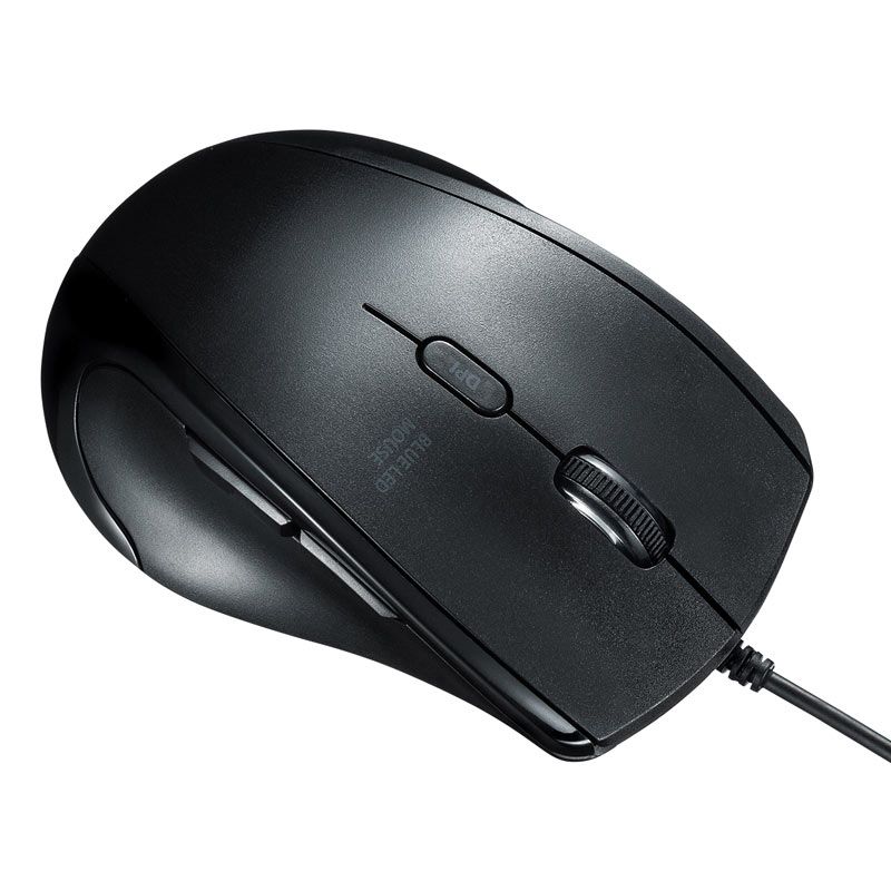 （まとめ買い）サンワサプライ 静音有線ブルーLEDマウス 5ボタン 左手用 MA-BL165BK 【×3セット】