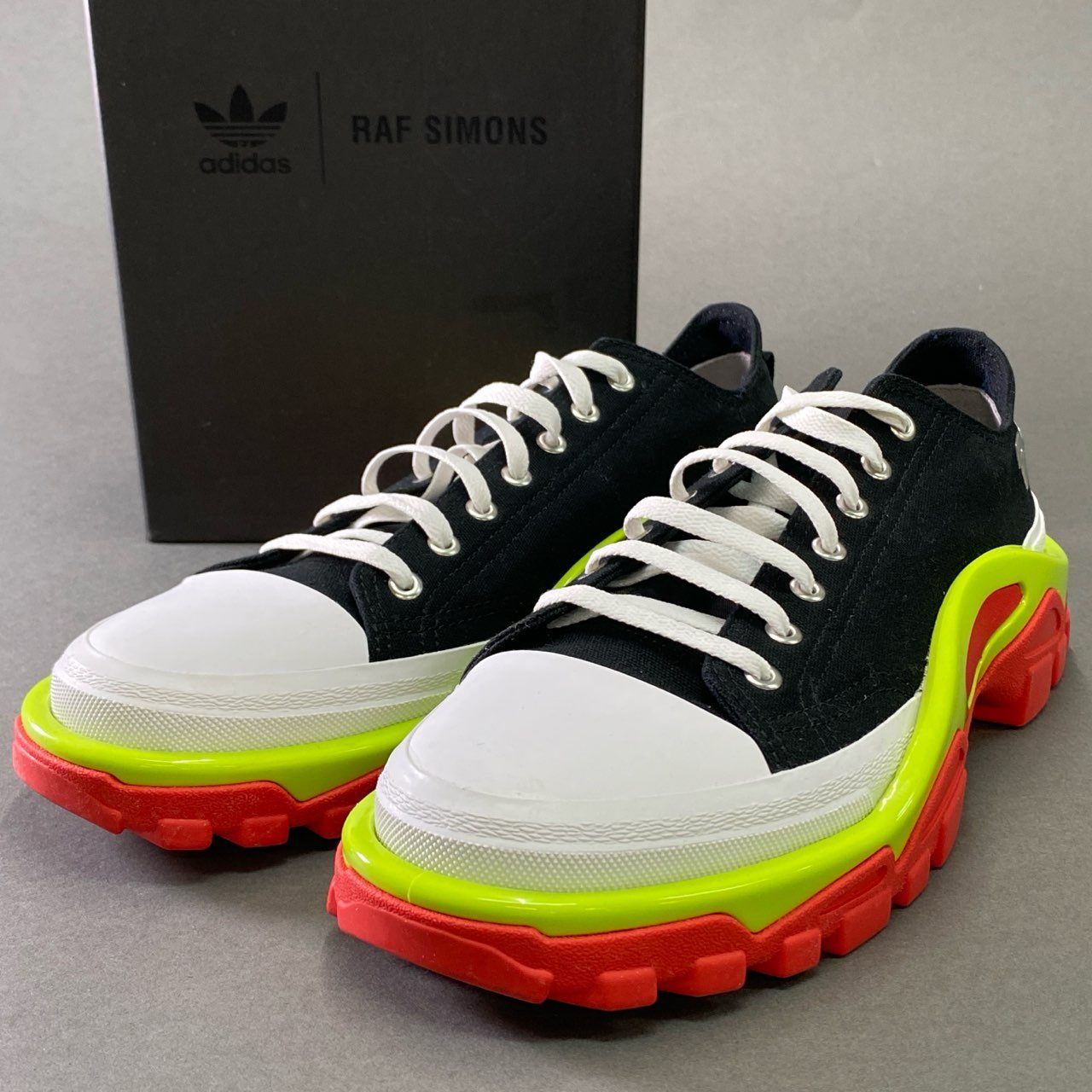 4f16 adidas アディダス × RAF SIMONS ラフシモンズ RS DETROIT RUNNER デトロイトランナー スニーカー EE7935 29cm ブラック シューズ き
