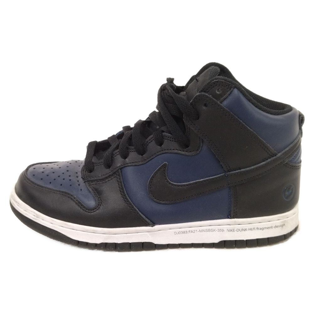 NIKE (ナイキ) ×FRAGMENT DESIGN DUNK HIGH CITY PACK MIDNIGHT NAVY DJ0383-400  フラグメント ダンクハイ ハイカットスニーカー ミッドナイトネイビー ブラック - メルカリ