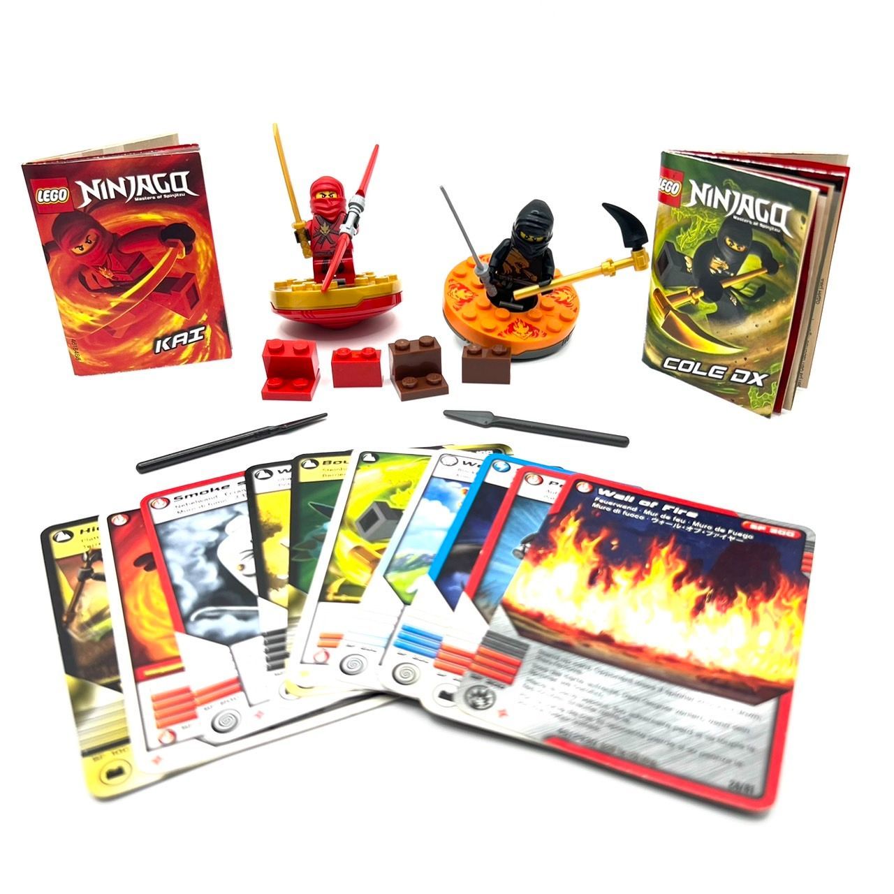 中古 廃盤 希少☆LEGO レゴ NINJAGO 2111 カイ と 2170 コールDX