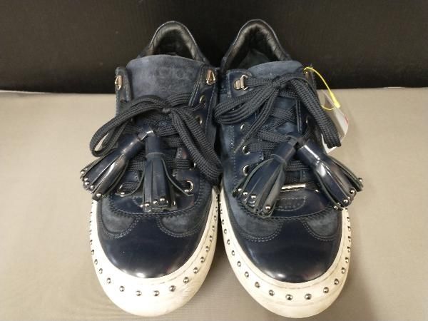 JIMMY CHOO スニーカー 汚れ、擦れ有り ネイビー ジミーチュウ