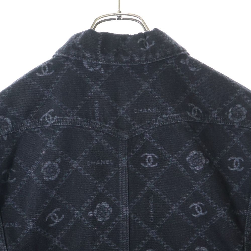美品✨CHANEL 裏地カメリア総柄 ココマーク マトラッセボタン ジャケット 美品✨CHANEL 裏地カメリア総柄 ココマーク マトラッセボタン ジャケット