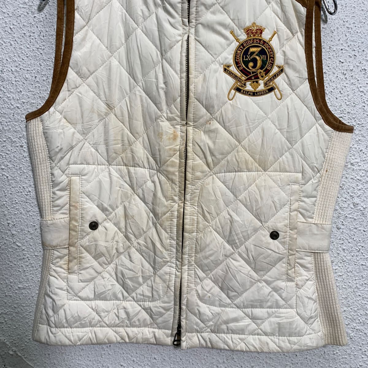 Ralph Lauren アイボリー ダウンベスト ウォーターレペレント ダウン ベスト （ダウンジャケット