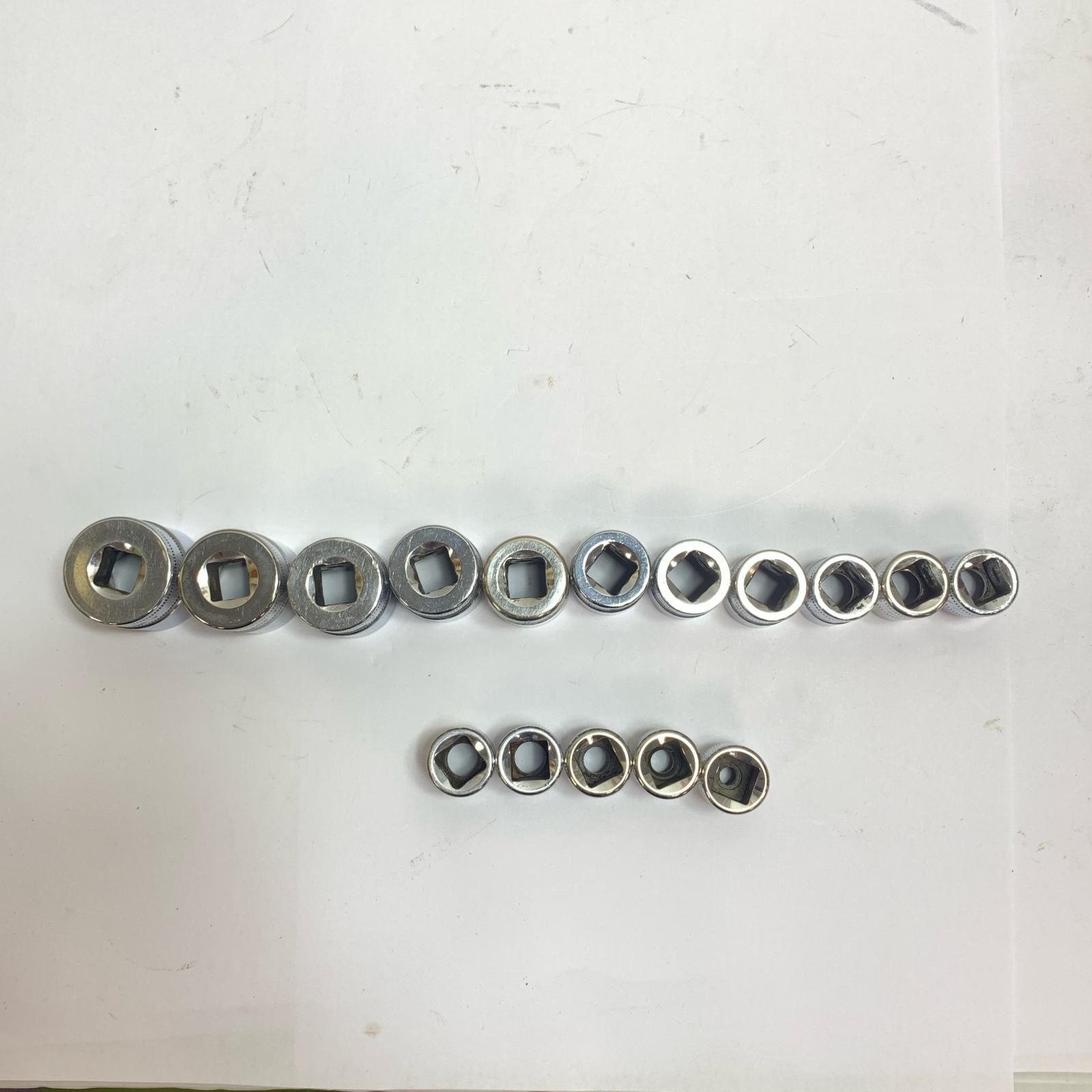 ♭♭Snap-on スナップオン ソケットセット 16個まとめ FSM211 201 191 181 171 161 151 141 131 121 111 101 91 81 71 61