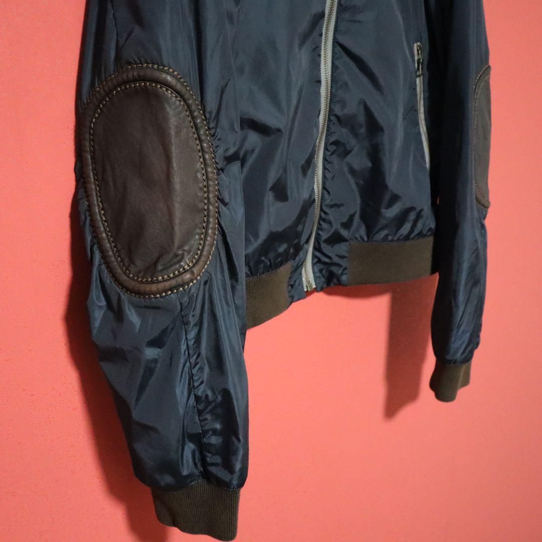 ジャケット・アウター PRADA SPORTS leather elbow patch jacket PRADA SPORTS leather elbow patch jacket - メルカリ
