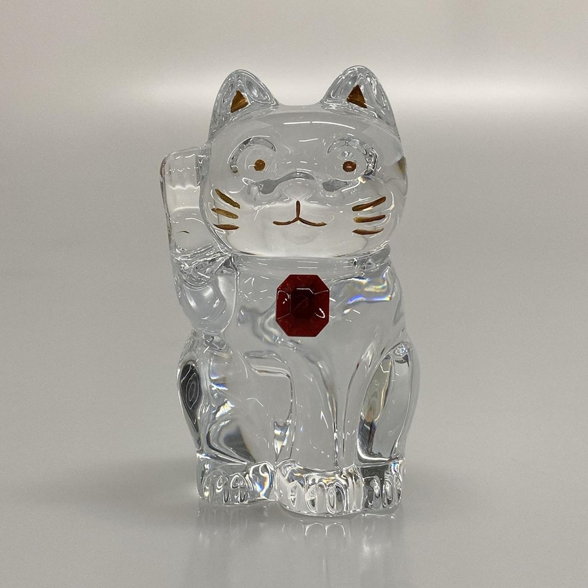Baccarat(バカラ) 小物美品 ラッキーキャット クリア 置物