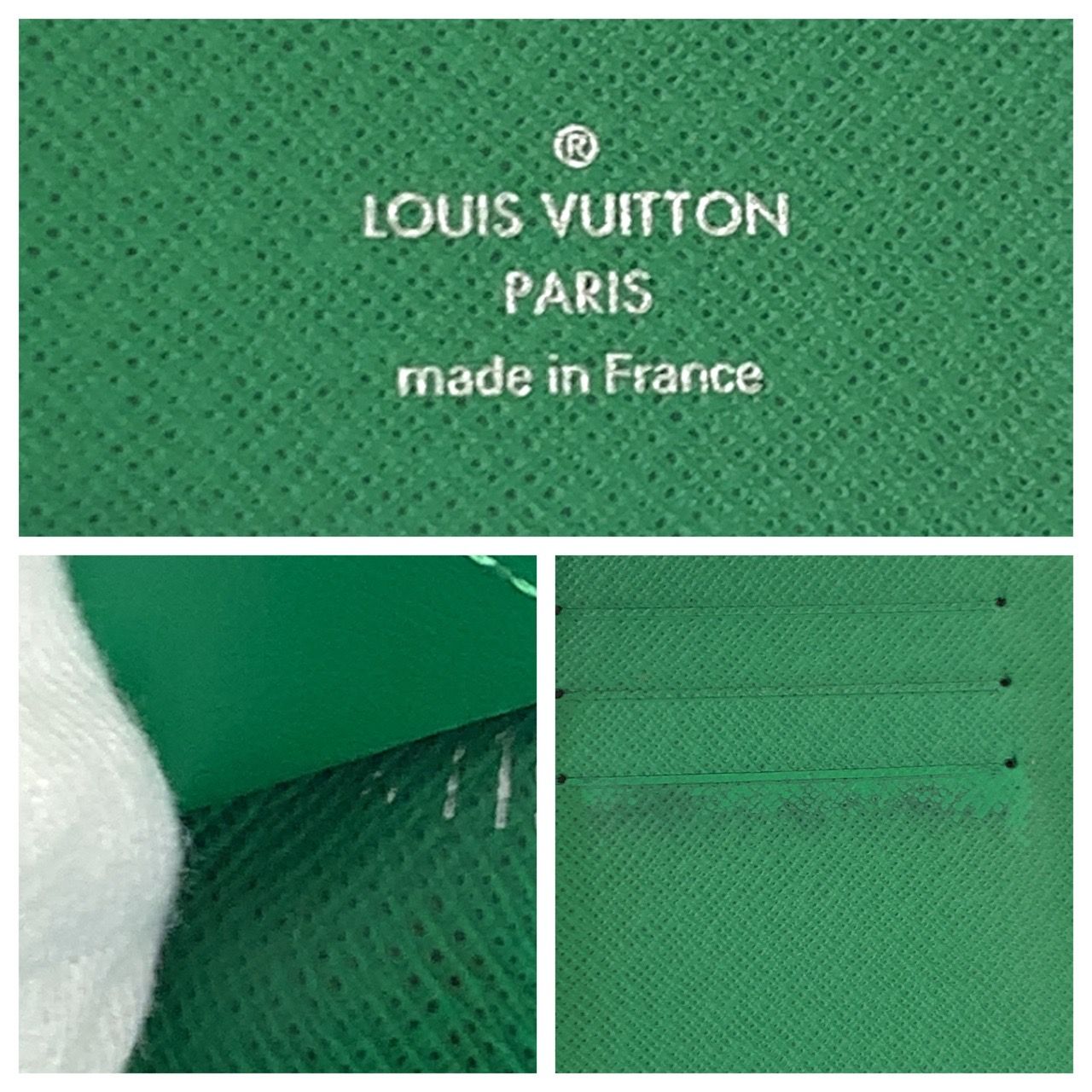 LOUIS VUITTON ルイヴィトン タイガ ポルトフォイユ プラザ グリーン 