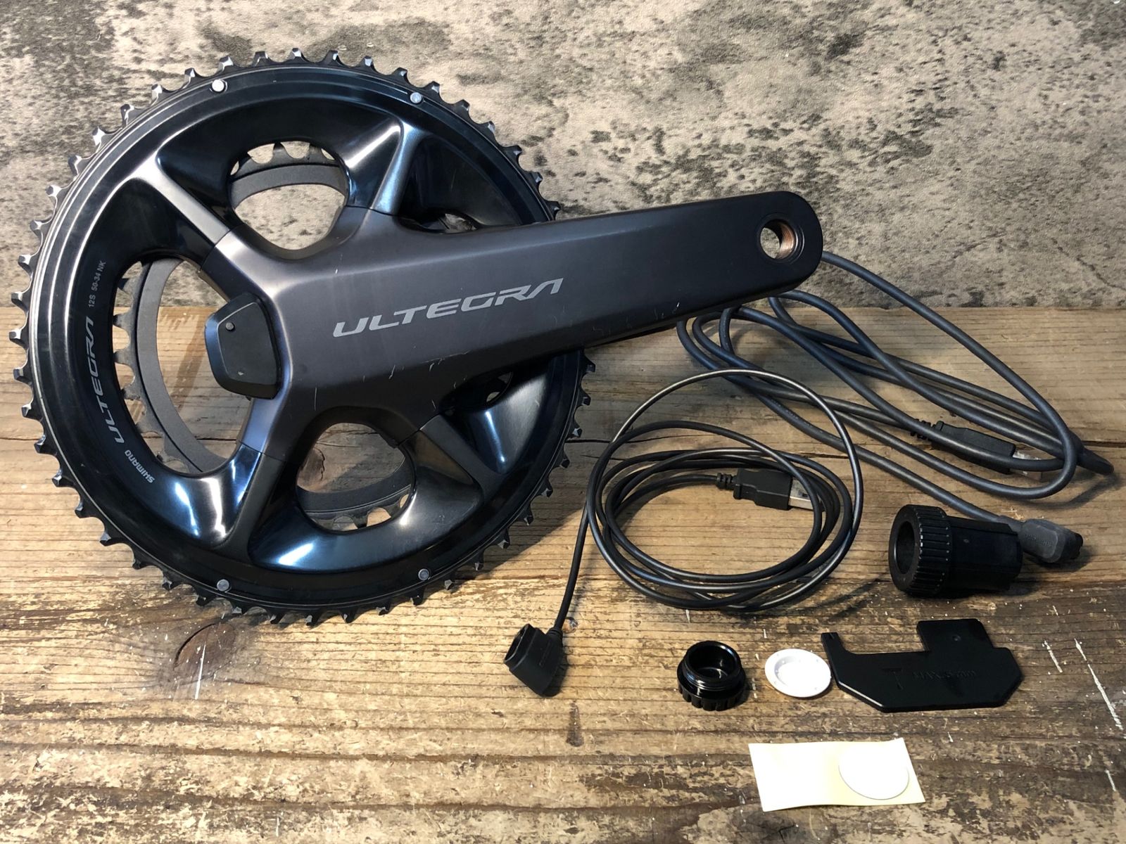 IZ754 シマノ SHIMANO アルテグラ ULTEGRA FC-R8100-P パワーメーター 170mm 50|34T 充電ケーブル付属 接続 済み 両足計測