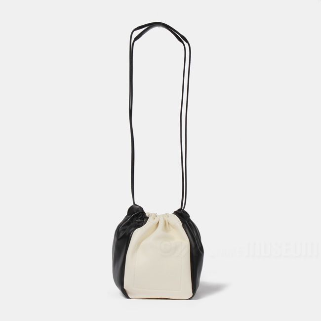 【新品未使用】 JIL SANDER ジルサンダー バッグ ドローストリングバッグ 巾着バッグ DUMPLING BICOLOR J08WG0010P5078 【WHITE/BLACK】