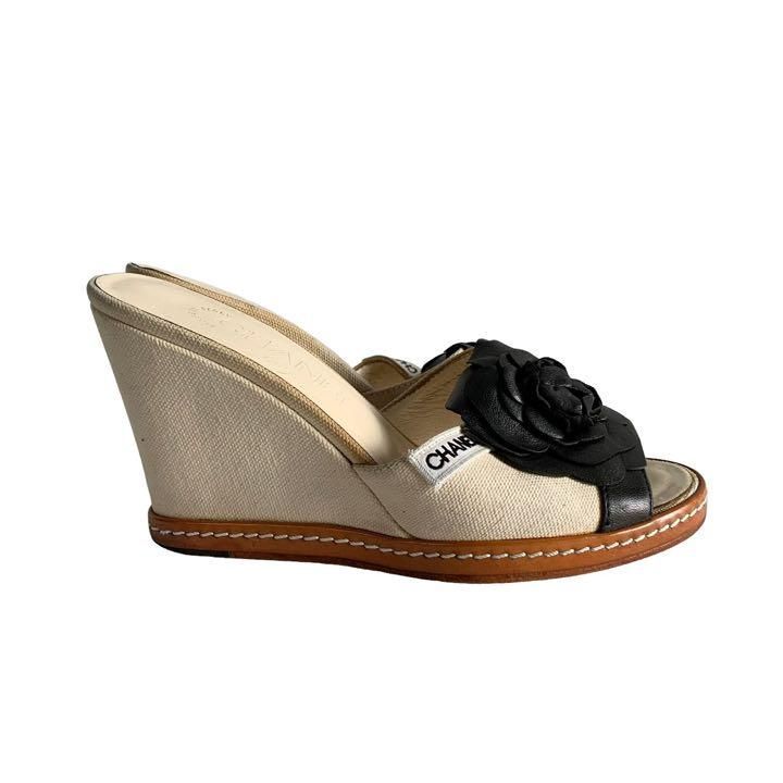 CHANEL シャネル ヒール ミュール シューズ サンダル ウェッジソール