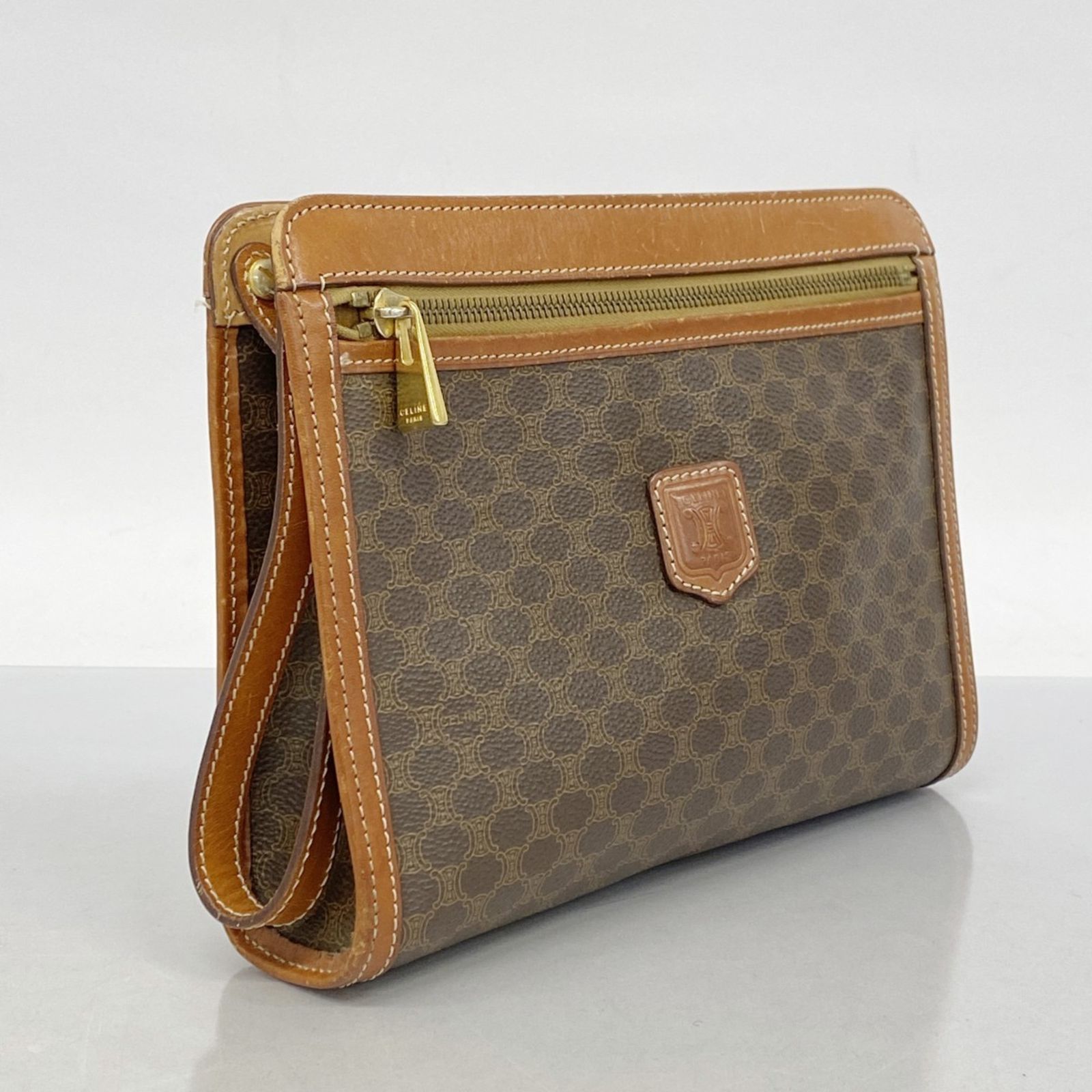 セリーヌ(Celine) セリーヌ クラッチバッグ マカダム ブラウン メンズ