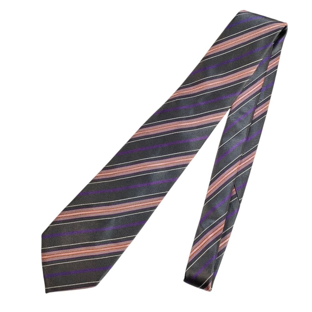 極美品꧂ バーバリーブラックレーベル ネクタイ ホース ストライプ