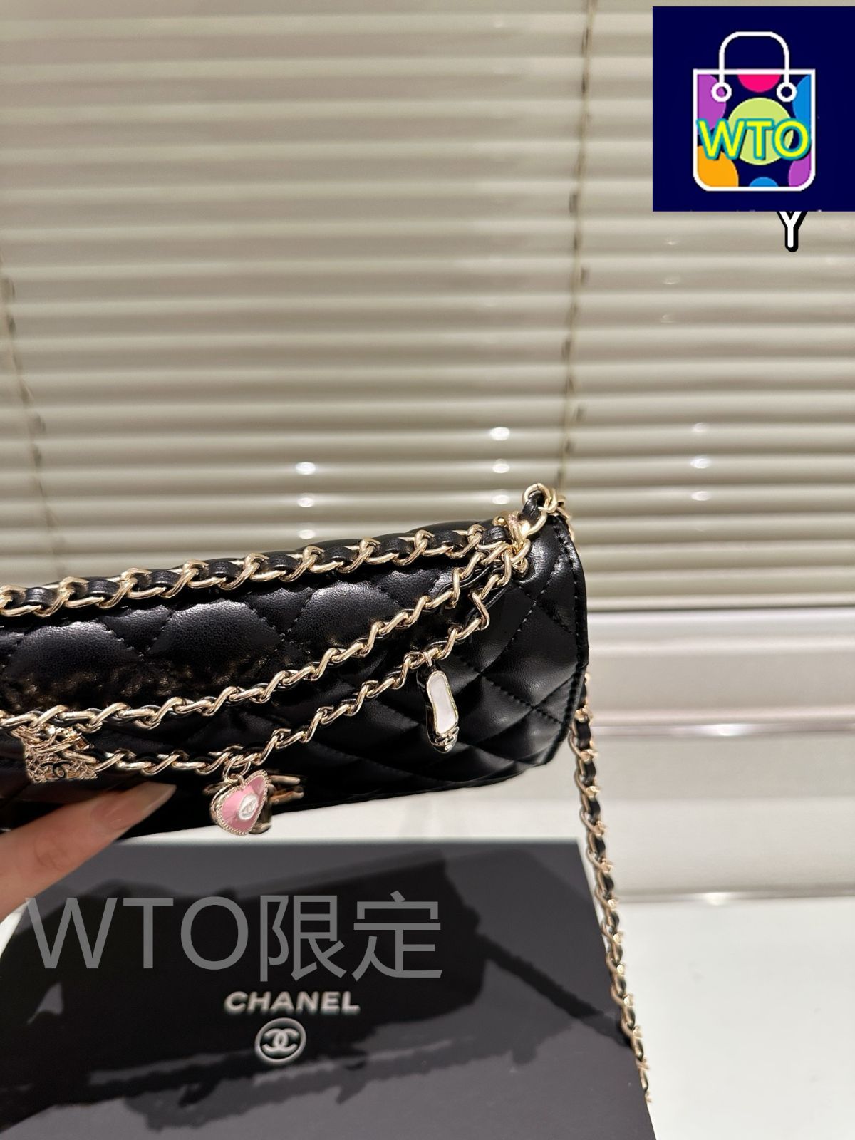 今日特価】CHANEL 25P Heart Pendant WOC Chain Bag / シャネル