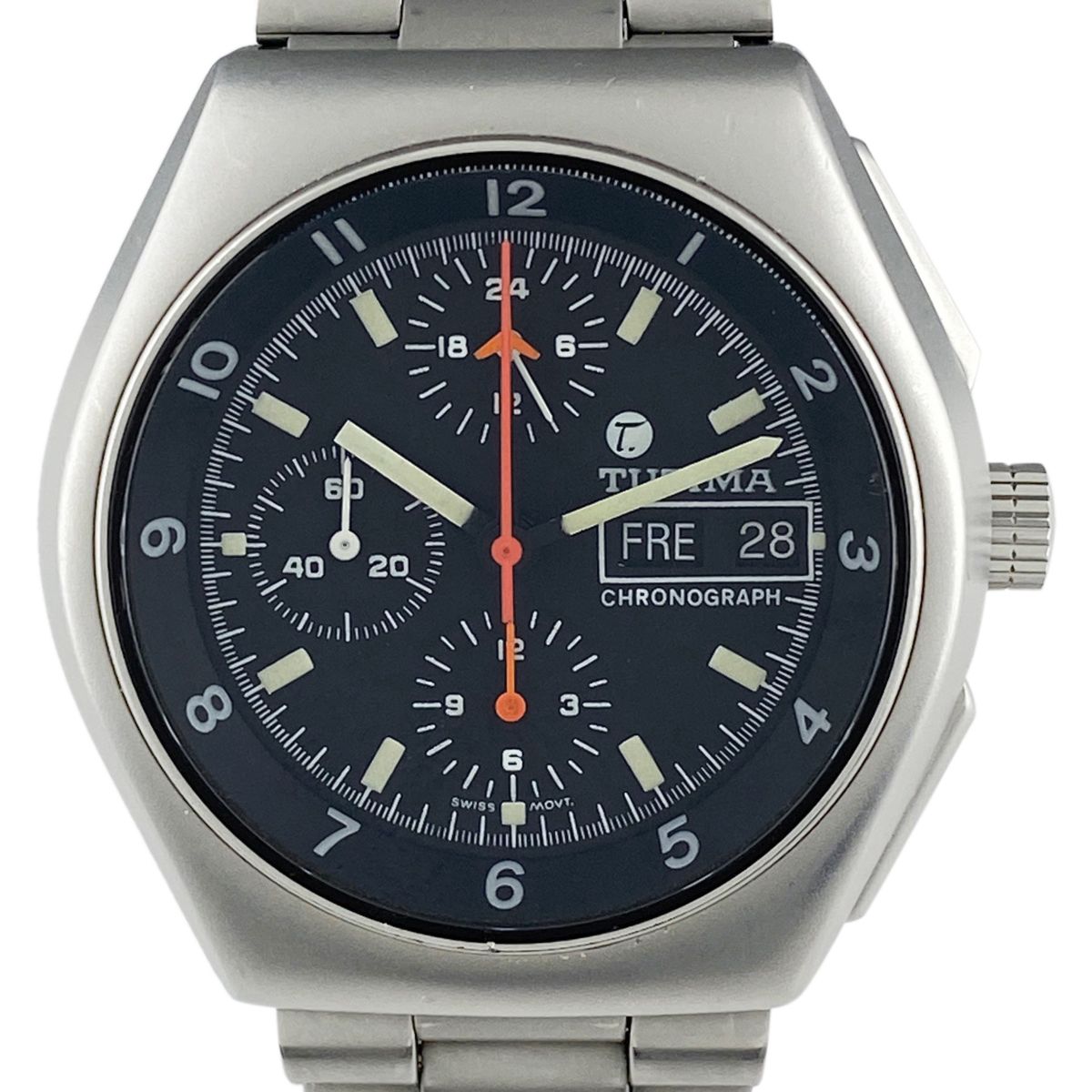 ジャンク】Tutima 798-02 ミリタリークロノグラフ