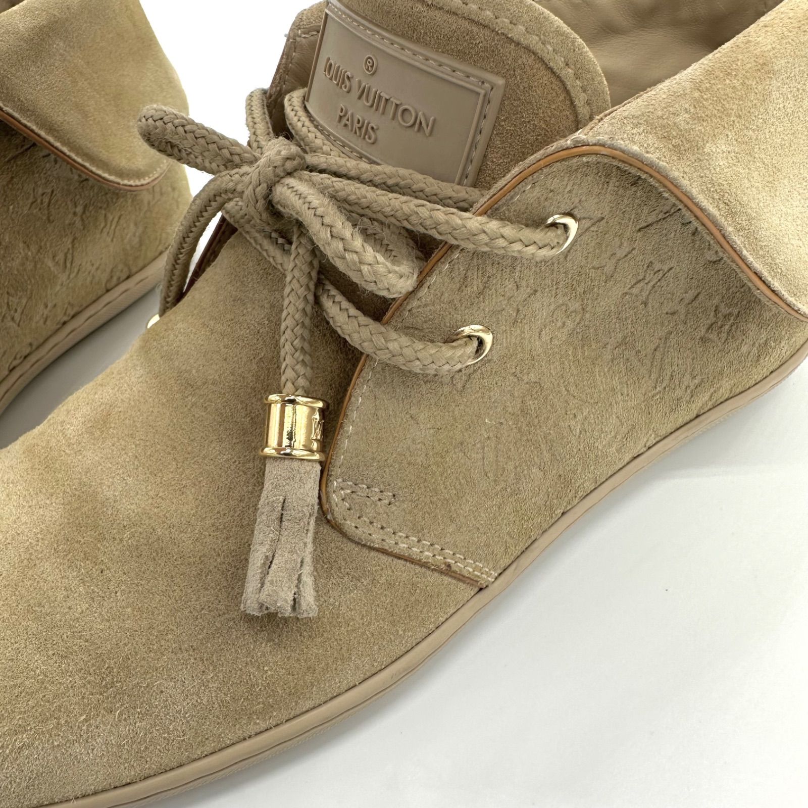 ルイヴィトン　スエードショートブーツ　美品　裏張りあり Louis Vuitton Suede Short Boots ルイ・ヴィトン スエード