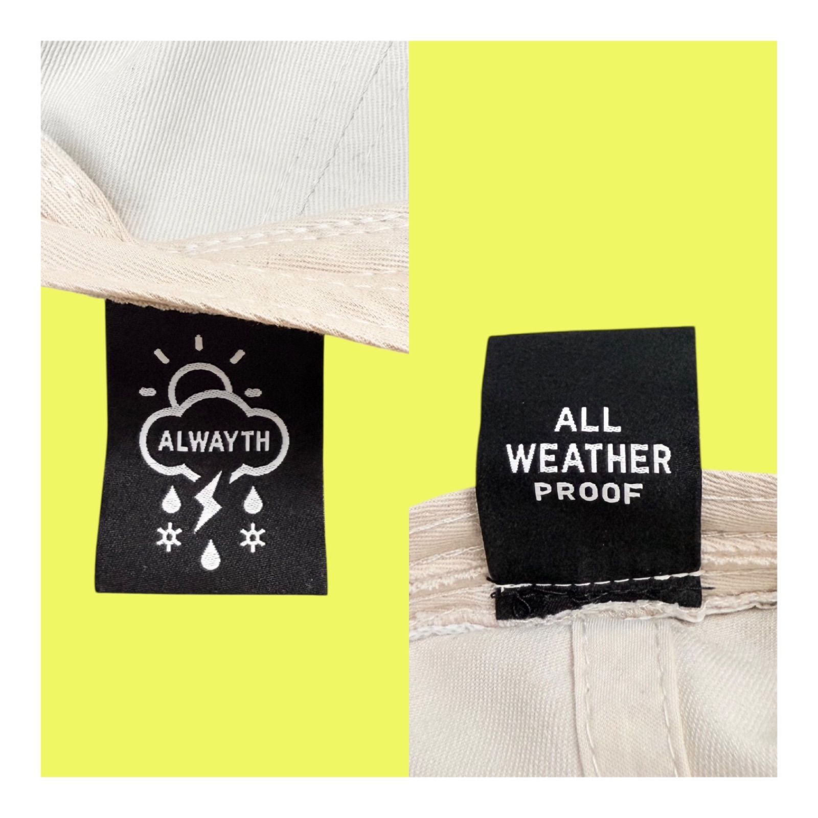 ベージュ ロゴ刺繍