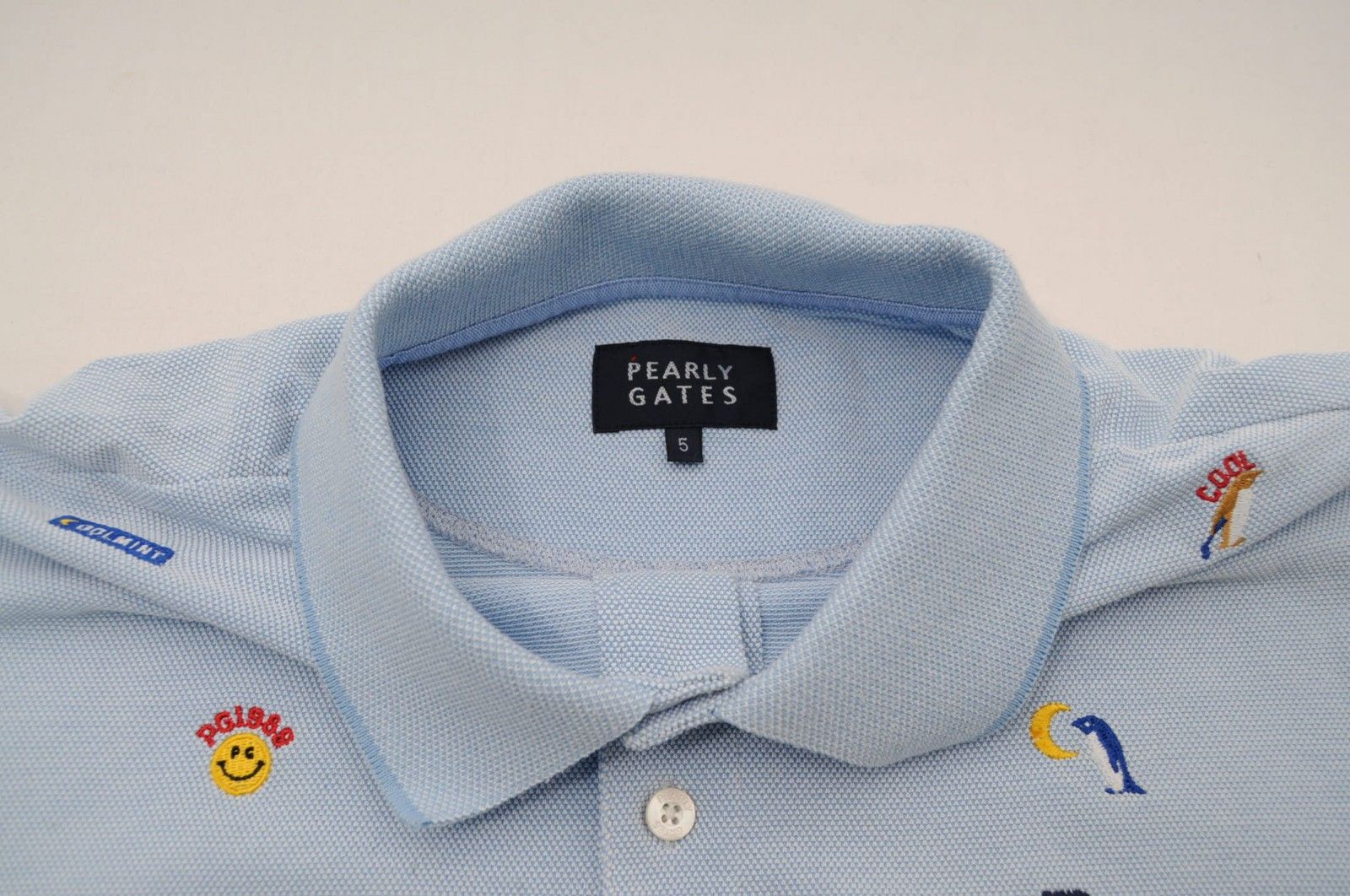 中古 メンズ パーリーゲイツ PEARLY GATES 半袖ポロシャツ 5(L) 水色