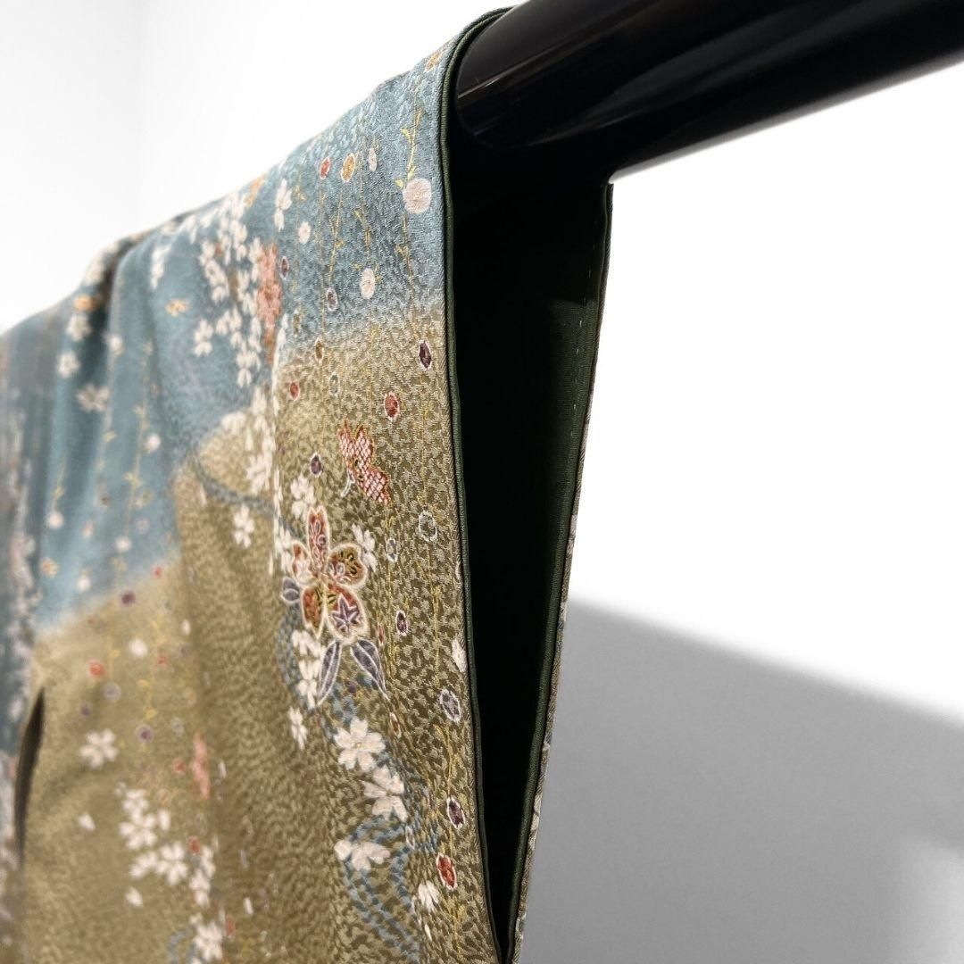 平和屋着物○訪問着 葡萄蔦の葉雪輪花文 暈し染め 金彩 鈴乃屋扱い  