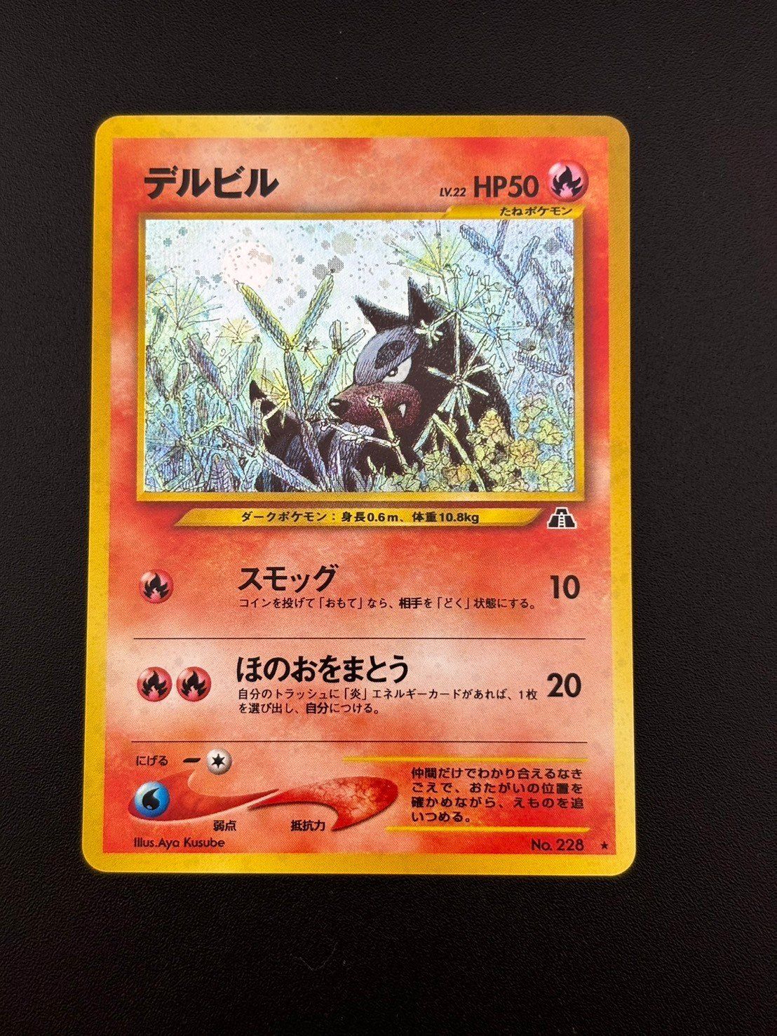 旧裏]デルビル デルビル LV.22 ☆ [旧裏面] No.228 遺跡をこえて… 傷