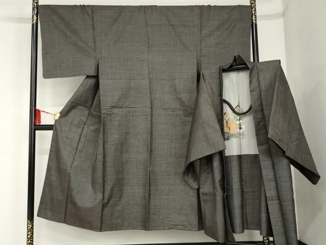 平和屋着物男性　本場大島紬　アンサンブル　100亀甲　総詰め　正絹　逸品　AAAR0620cs