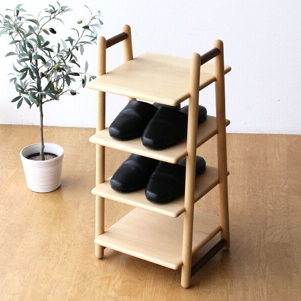 専用ページ4足収納可♡男前スリッパラック 木製 ハンドメイド スリッパ