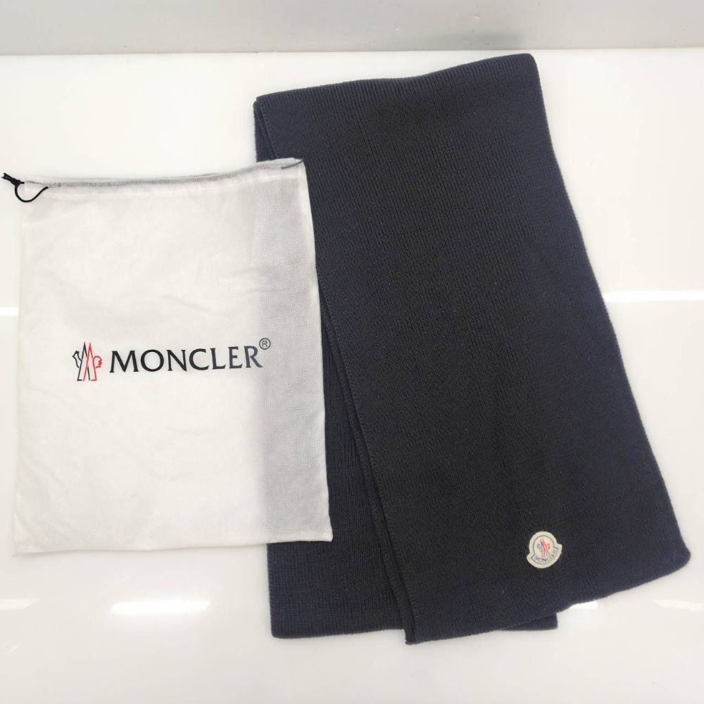 05w15881 モンクレール MONCLER ロングマフラー ブラック メンズ マフラー 品