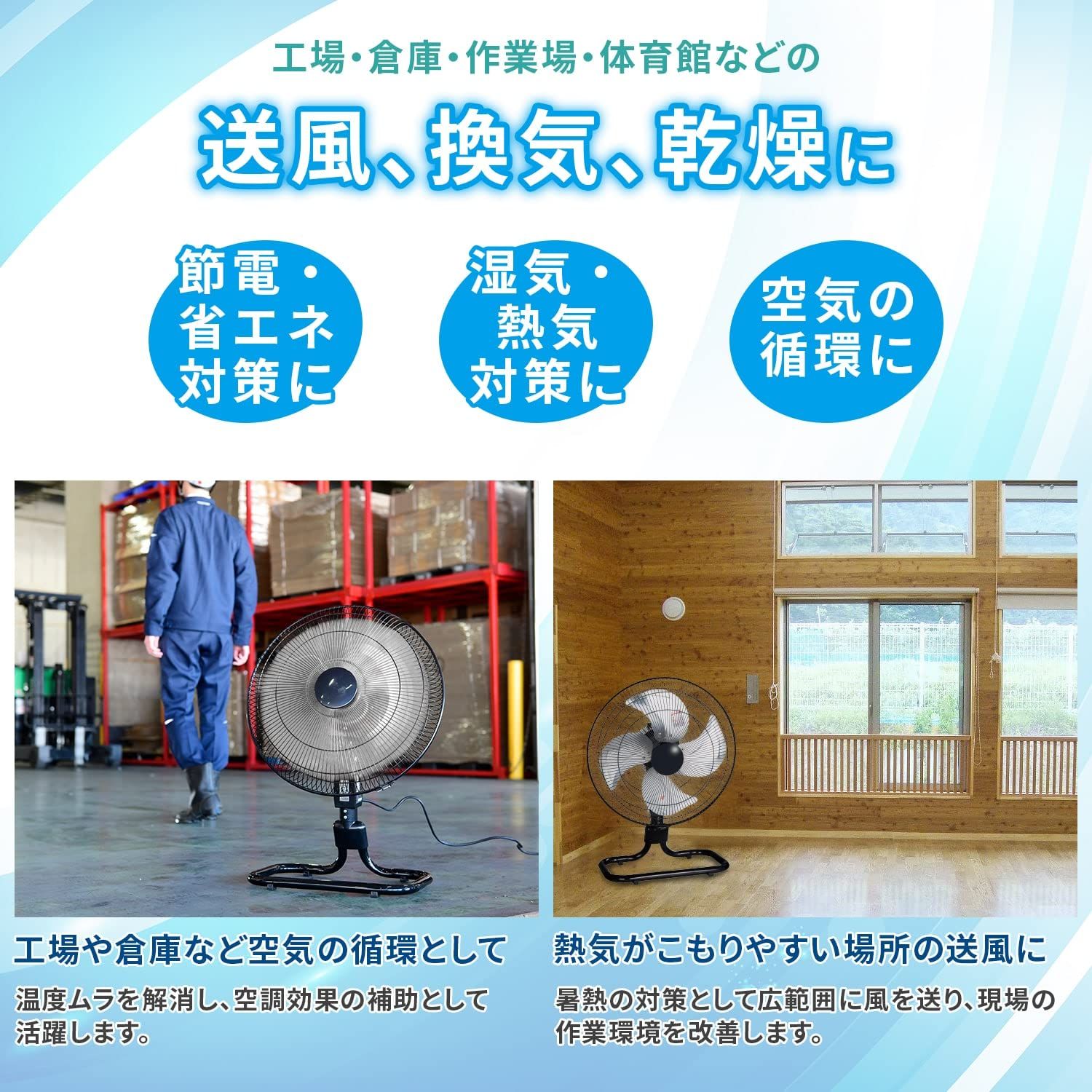 迅速発送】ナカトミ(NAKATOMI) 業務用扇風機 工場扇 45cm 床置き