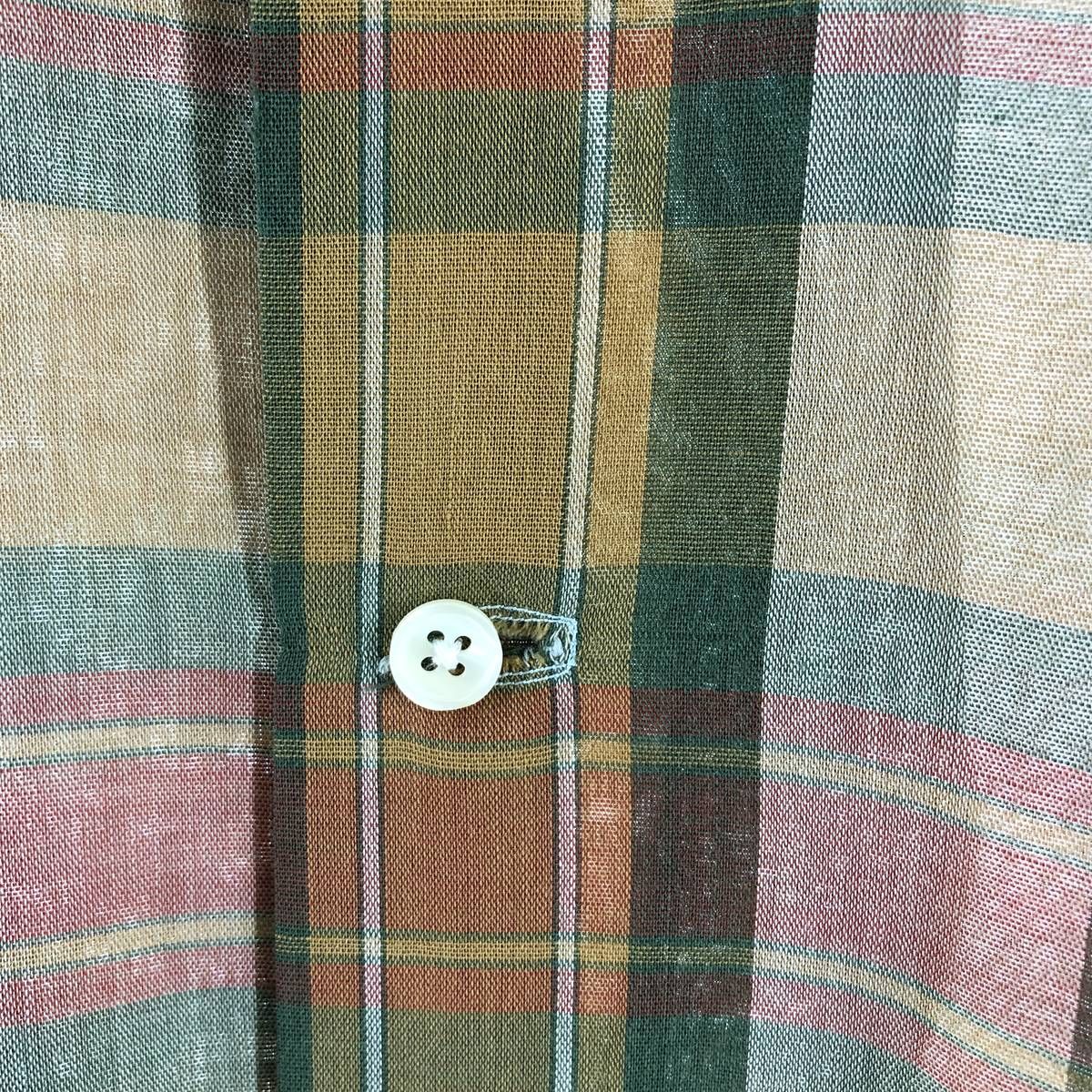 古着 70年代 シアーズ Sears PERMA PREST 長袖 チェックシャツ 