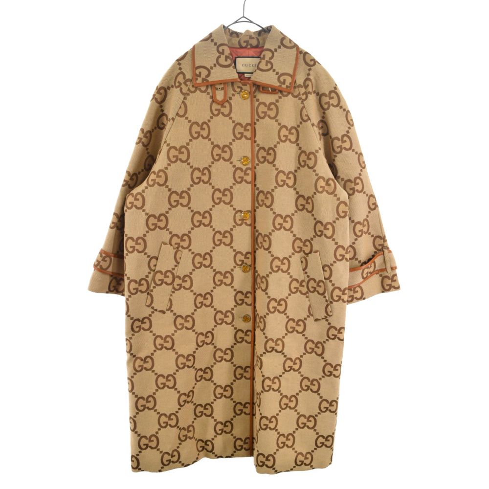 GUCCI (グッチ) Jumbo GG Canvas Wool Car Coat ジャンボ GG