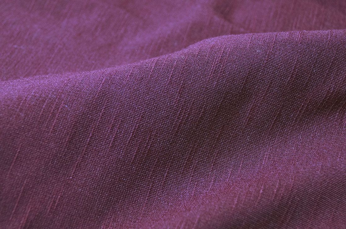 作務衣 冬 冬用 スラブニット織り 裏フリース中綿入り作務衣 暖 バーガンディ S 5 Lサイズ