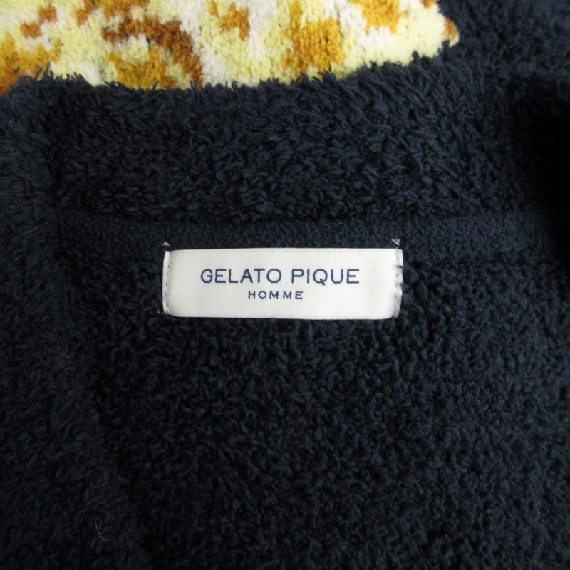 新品タグ付き✨定番 襟付き ジェラートピケオム メンズ もこもこカーディガン L 新品 ジェラートピケオム もこもこ カーディガン Lサイズ ルームウェア