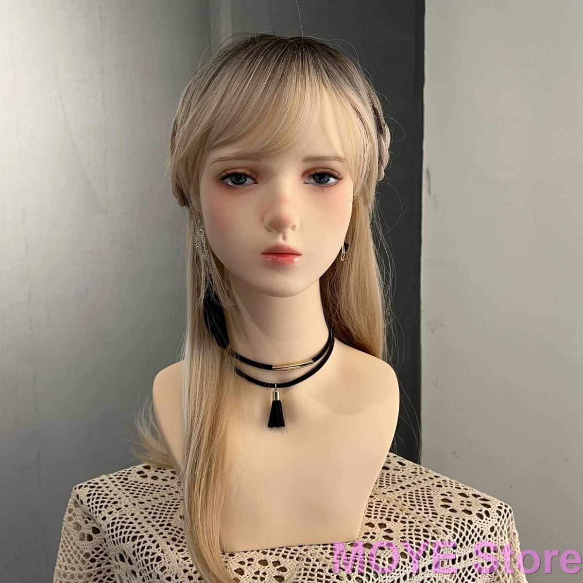 新品未使用マネキンヘッドマネキンパーツ髪編み練習用カット用
