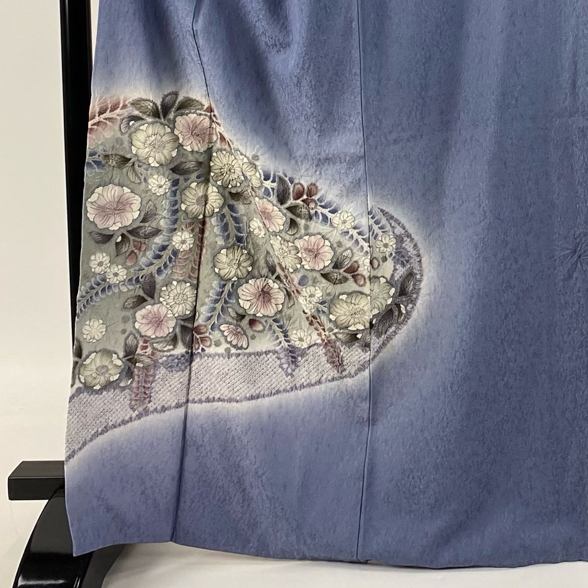 付下げ 身丈168cm 裄丈68cm L 袷 林淳一 落款 辻が花 金彩