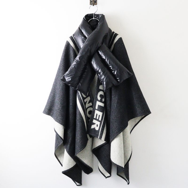 ☆即完売モデル☆MONCLER マンテラ ストール ケープ ダウン ブラック