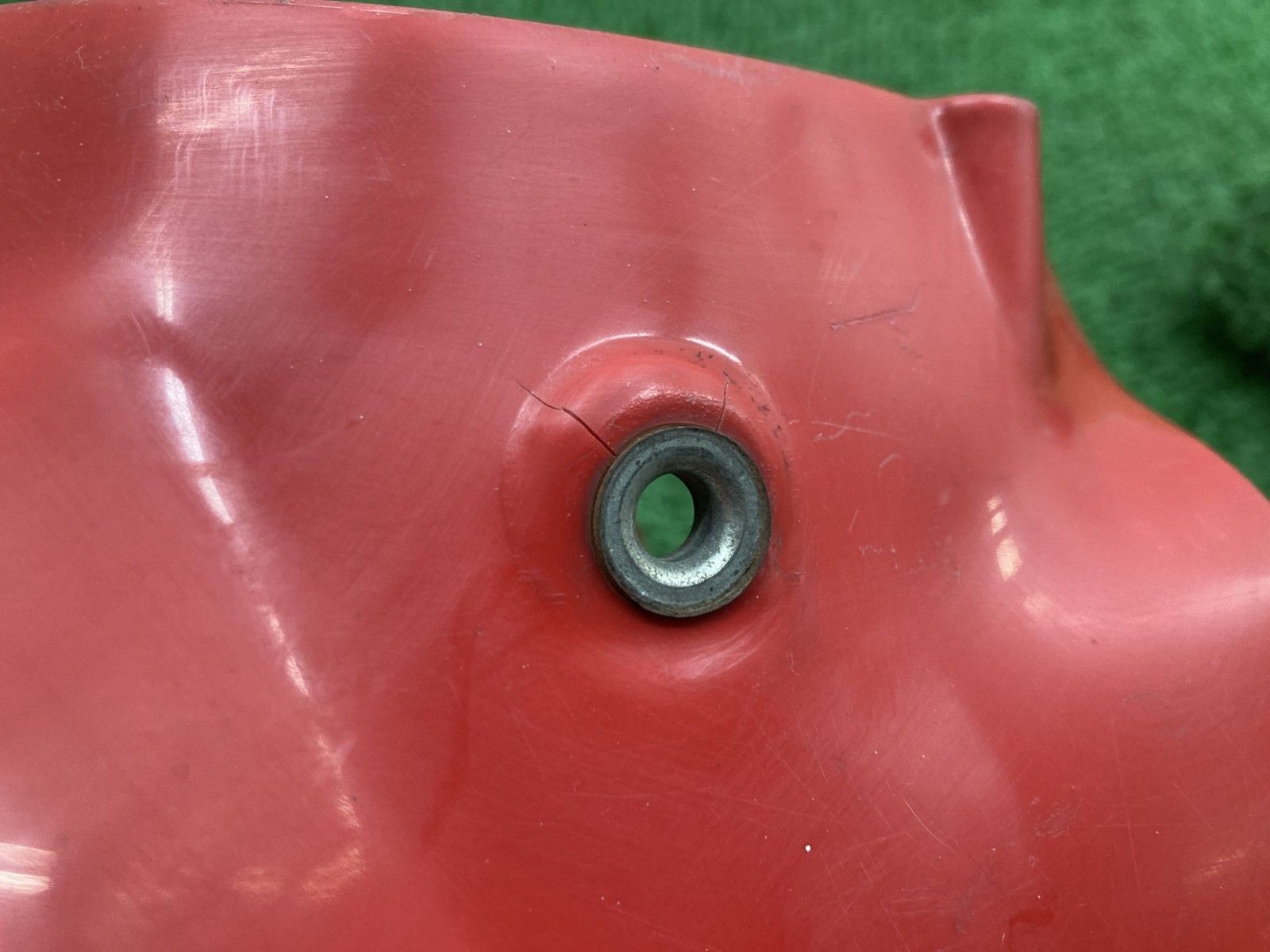 XL250R ライトカウル 赤 ホンダ 純正 バイク 部品 MD03 フロントカウル 修復素材に コケキズ無し 品薄 tN