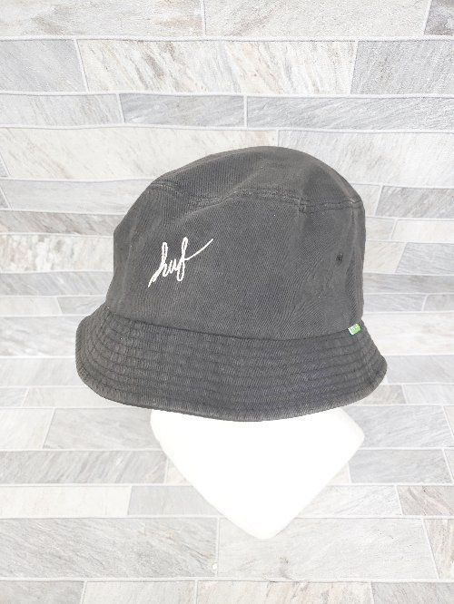 HUF ハフ 刺繍 ロゴ バケットハット 帽子 ブラック サイズL/XL メンズ P  【1406110012176】