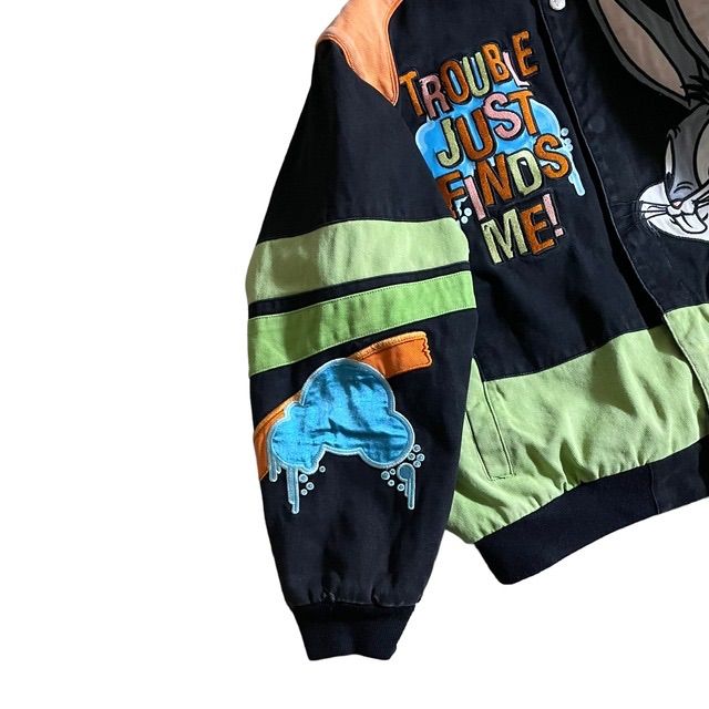 希少 JEFF HAMILTON looney tunes レーシングジャケット LOONEY TUNES racing jacket by 