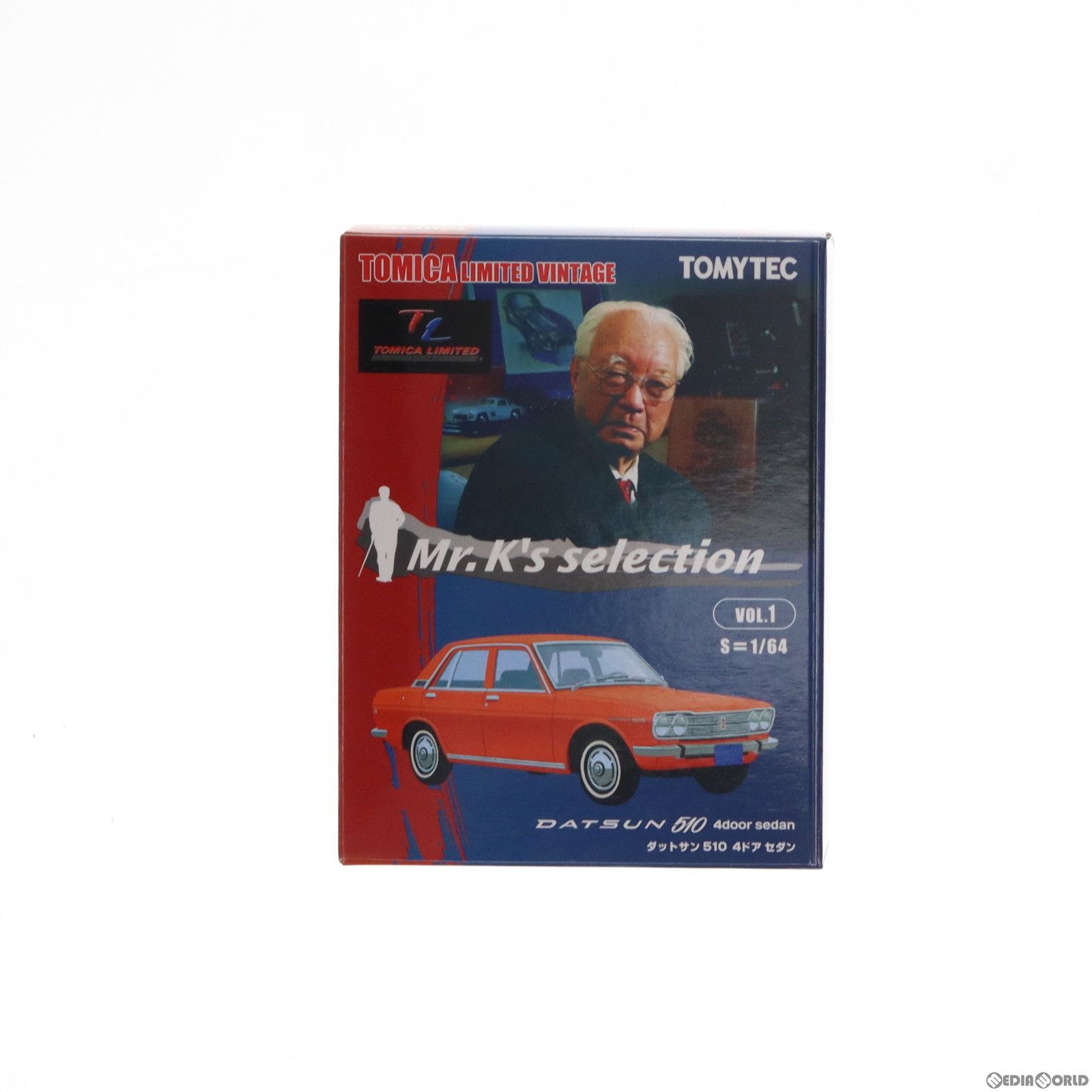 トミカリミテッドヴィンテージ Mr.K’s selection Vol.1 ダットサン 510 4ドア セダン(レッド) 1/64 完成品 ミニカー(222743) TOMYTEC(トミーテック)