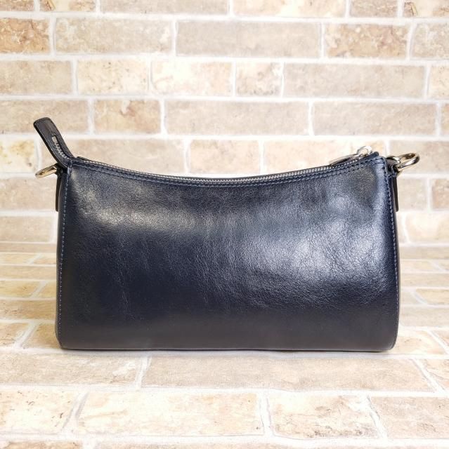 美品 ヒロフ HIROFU ☆ レザー 2WAY ショルダーバッグ ハンドバッグ 伊 