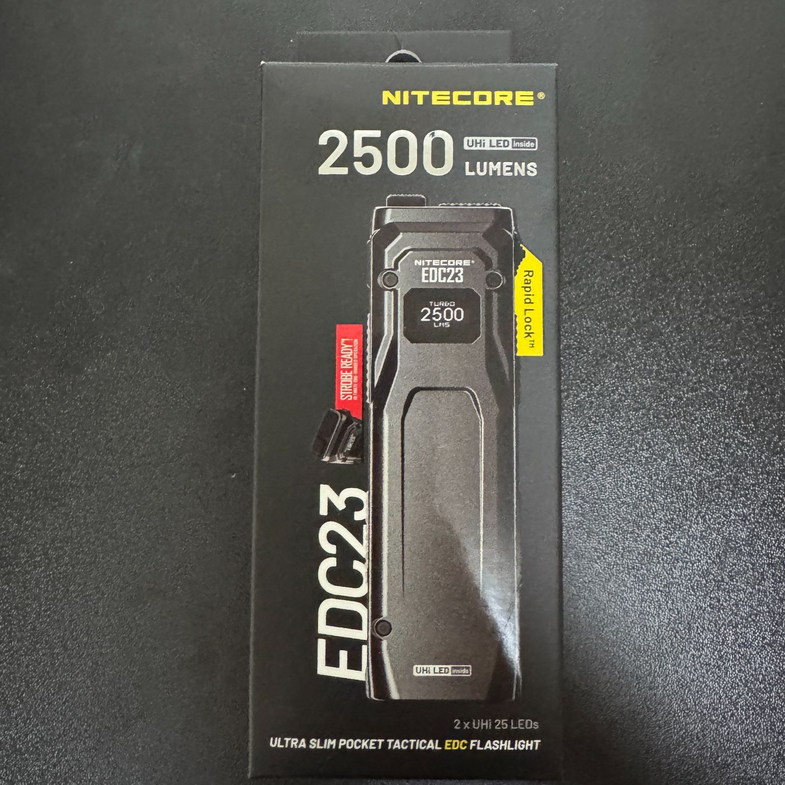 Nitecore EDC23 ウルトラスリム フラッシュライト 2500ルーメン バッテリー内蔵 USB-C充電 ナイトコア